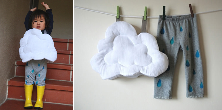 Disfraz casero de nube para niños