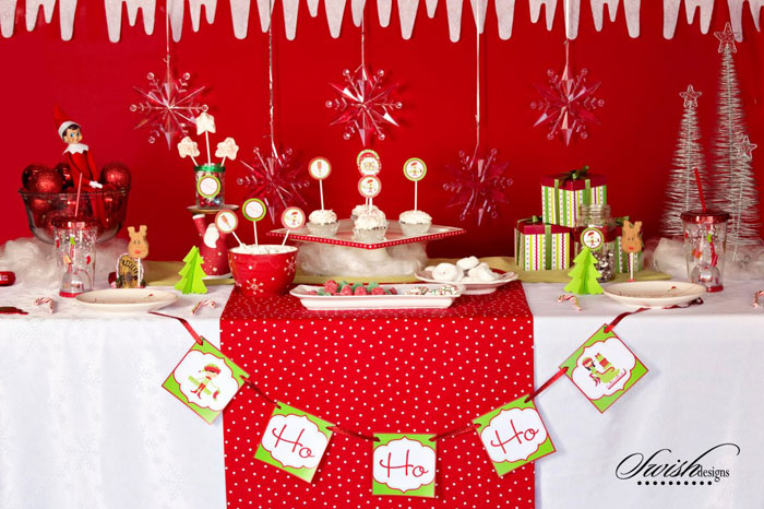 mesa de dulces para Navidad