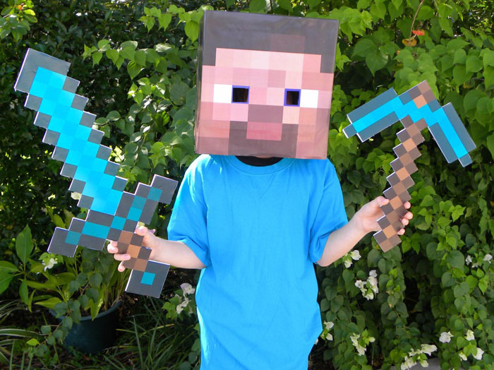 disfraz casero Minecraft