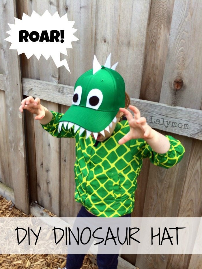 gorro DIY para fiesta dinosaurios