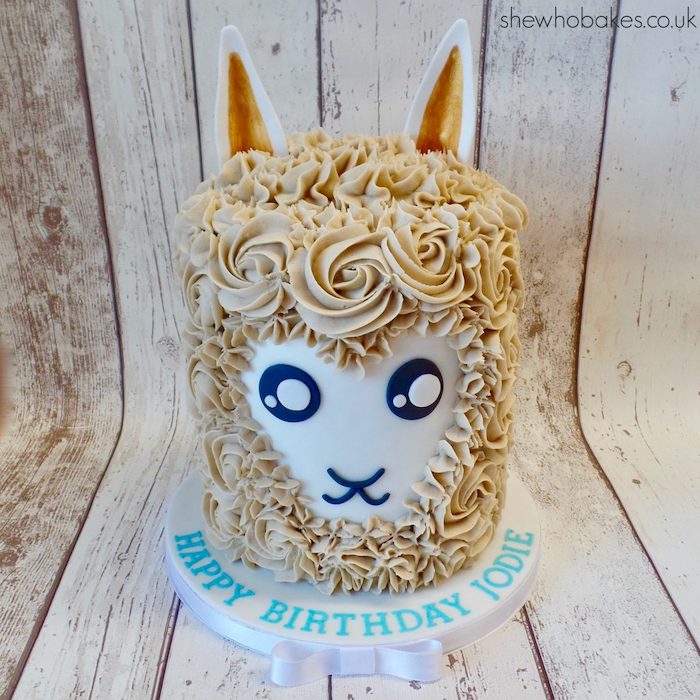 tarta de cumpleaños llama alpaca