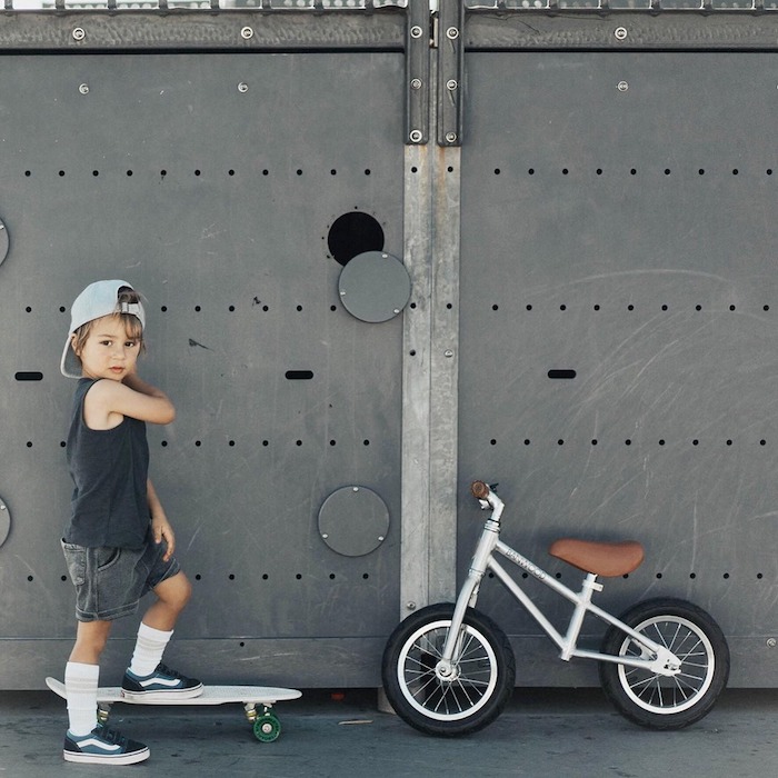 bicicleta cromo sin pedales para niños